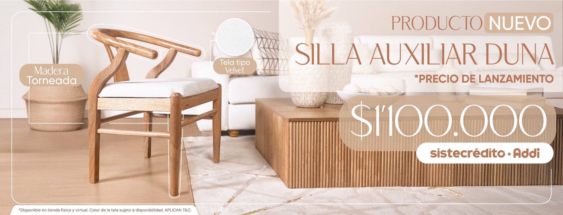 Nuevo Producto Silla Auxiliar Duna